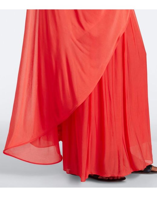 Christopher Esber Red Daya Cutout Jersey Gown