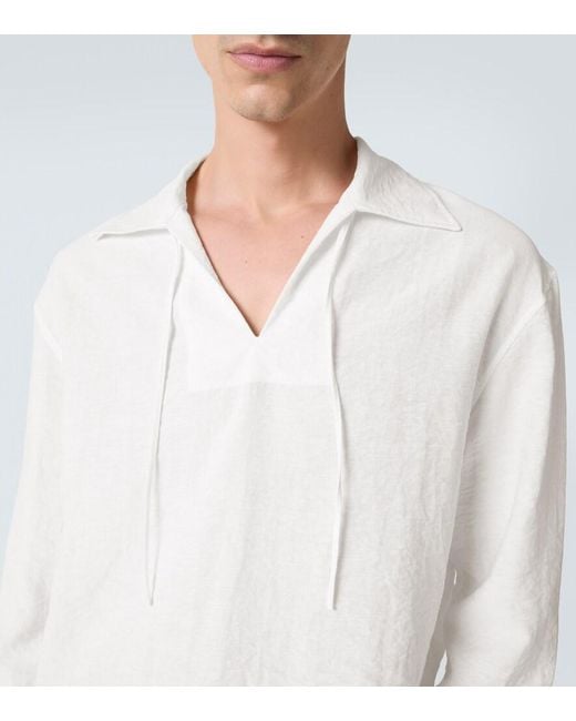 Commas Hemd Mit Haekelstrick in White für Herren