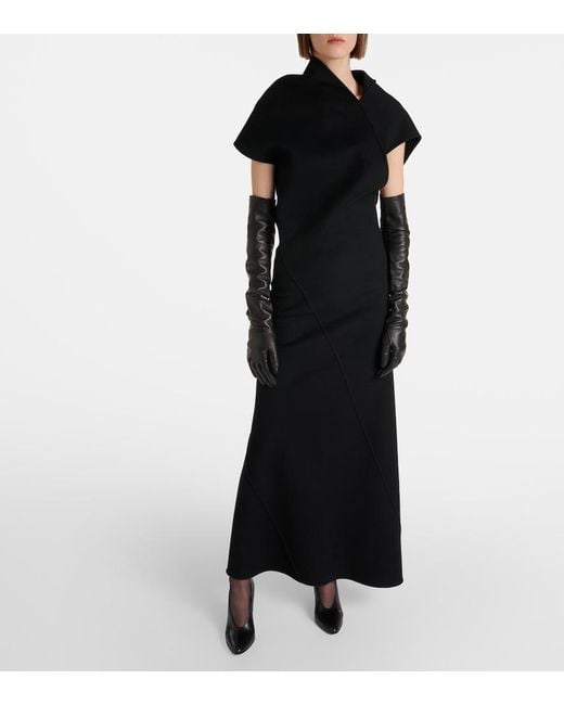 The Row Black Kamil Paneled Cashmere Gown