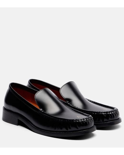 Acne Black Leather Loafers
