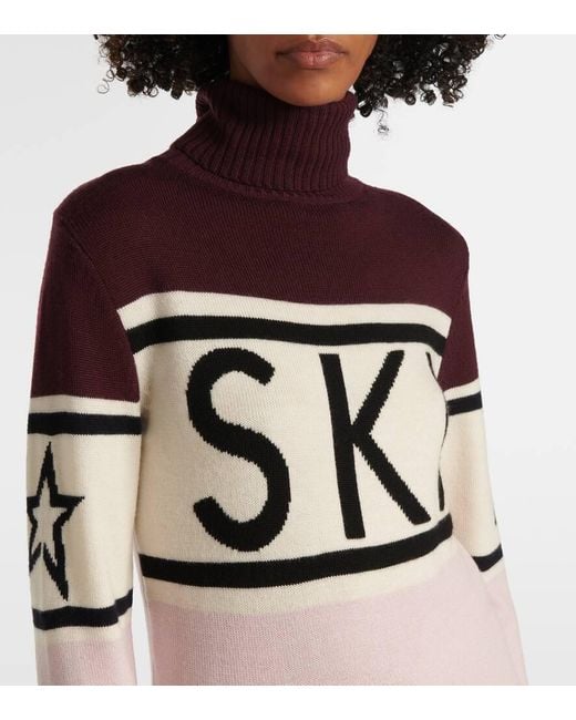Perfect Moment Pink Skipullover Schild Aus Wolle