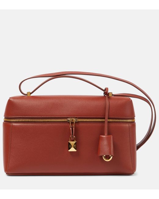 Loro Piana Red Extra L27 Leather Shoulder Bag