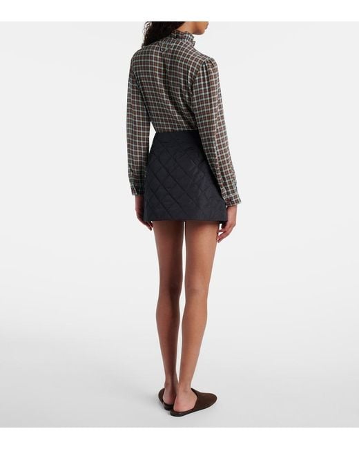 Prada Blue Re-Nylon Quilted Miniskirt