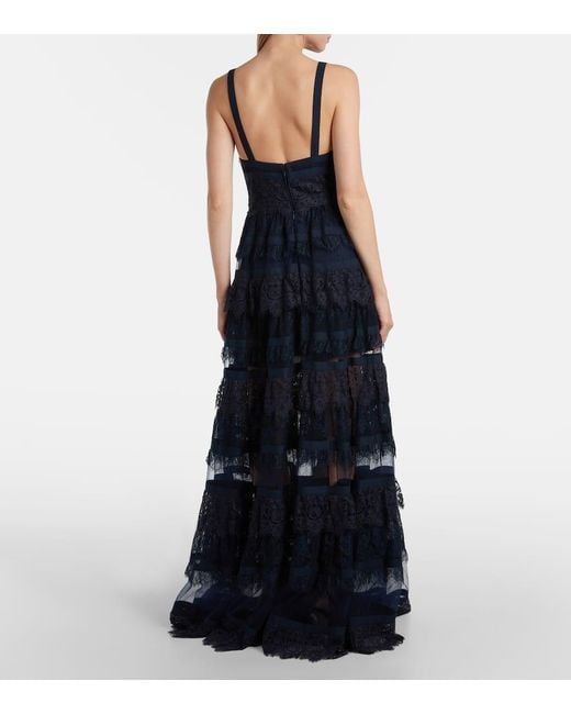 Elie Saab Blue Lace Gown
