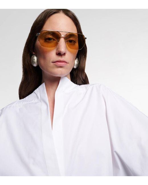 Jacquemus Natural Aviator Sunglasses
