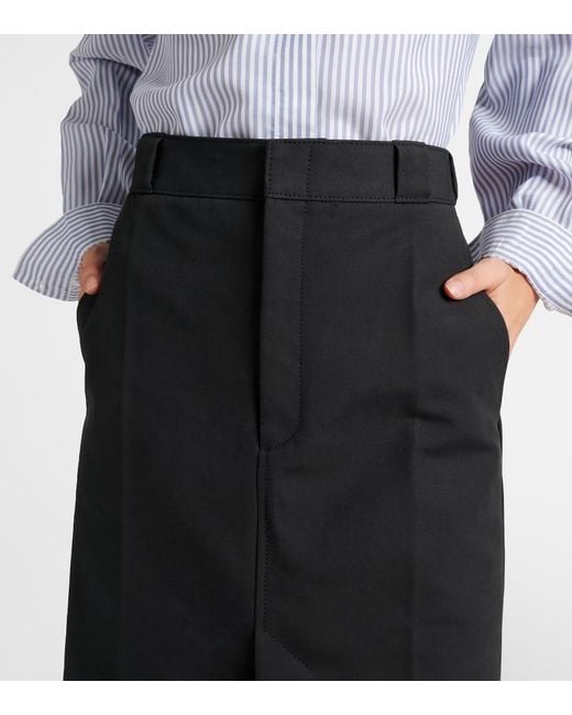 Tod's Black Cotton Midi Skirt