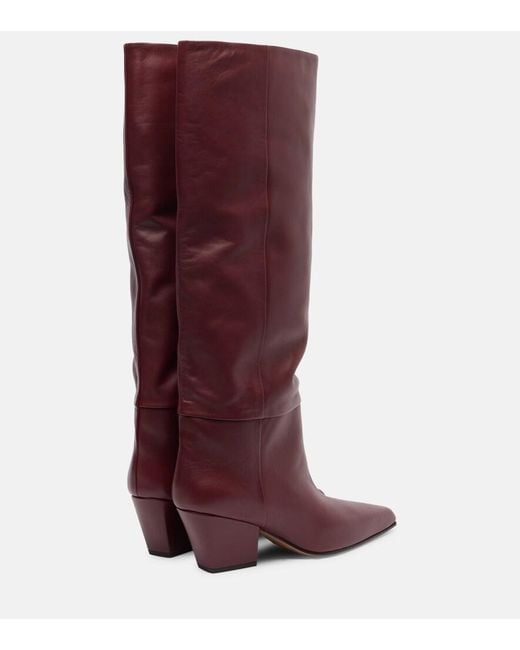 Paris Texas Red Jane 60 Leather Knee-High Boots