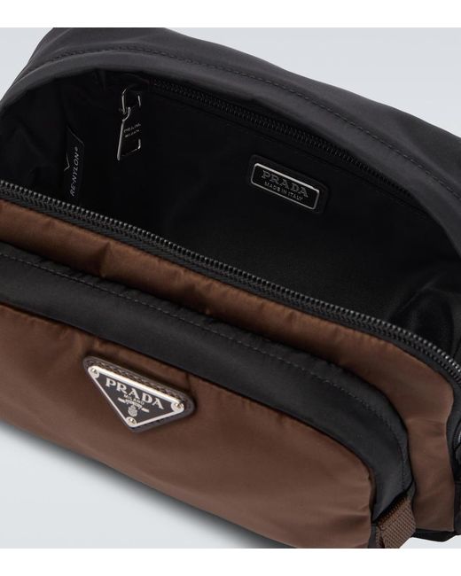 Prada Brown Re-Nylon Pouch for men