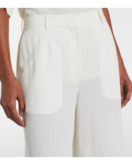 Totême White Semi-Sheer Bermuda Shorts