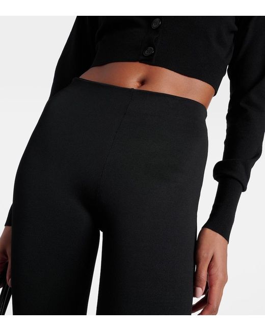 Alaïa Black High-Rise Tights