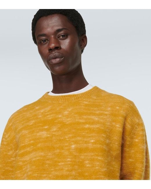 The Elder Statesman Yellow Jasper Cashmere And Mohair-Blend Sweater for men