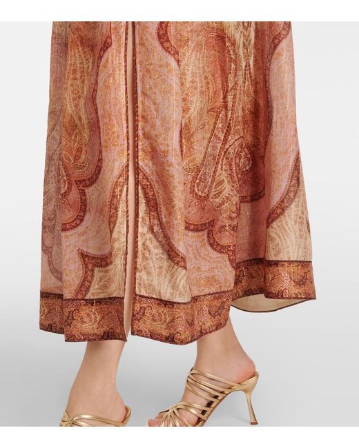 Zimmermann Red Wanderlust Printed Midi Dress