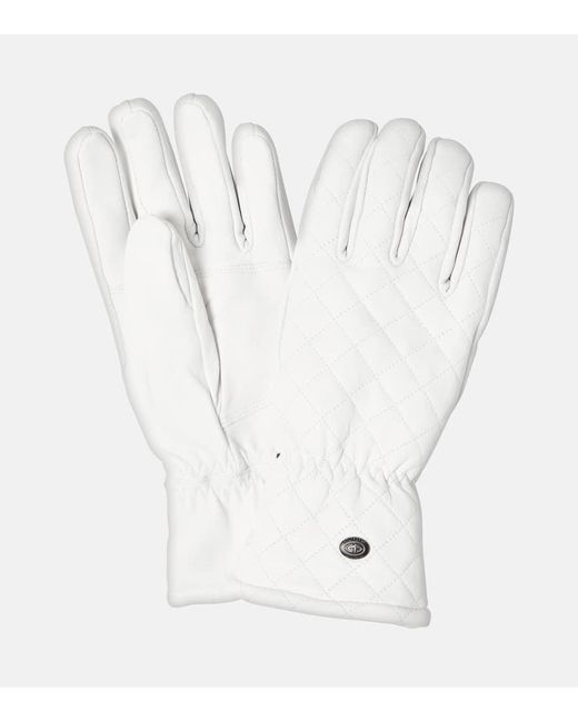 Goldbergh White Nishi Leather Ski Gloves