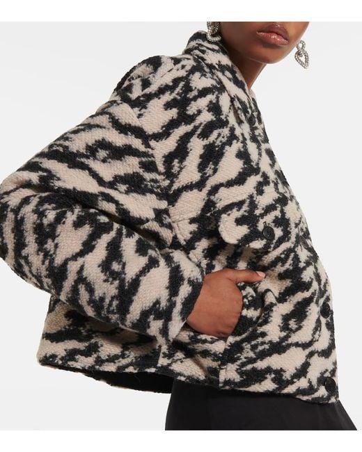 Isabel Marant Multicolor Ferida Printed Wool-Blend Jacket