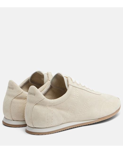 Totême  White Suede Sneakers