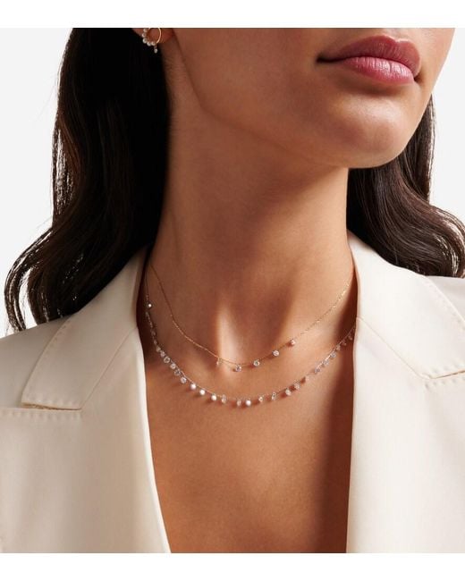 PERSÉE White Danae 18Kt Necklace With Diamonds
