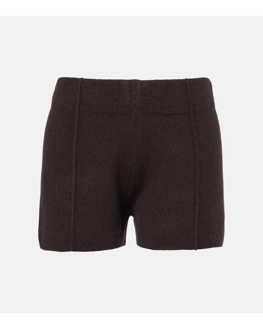 Jardin Des Orangers Black Wool And Cashmere Shorts