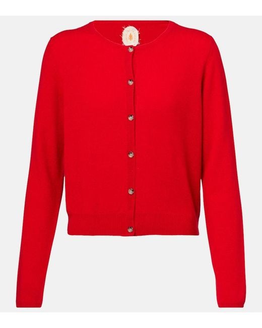 Jardin Des Orangers Red Cashmere Cardigan
