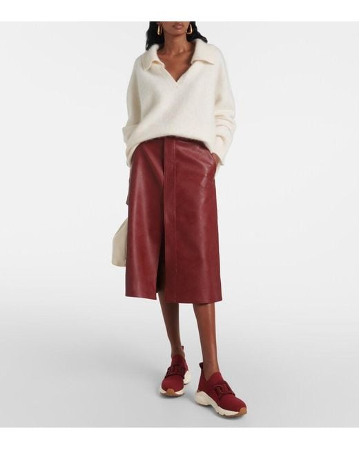 Tod's Red Kate Slip-On Sneakers