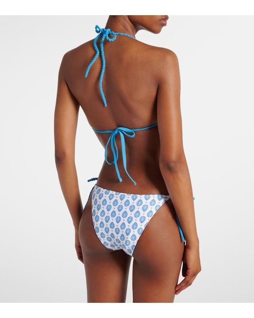 Heidi Klein Blue La Croisette Reversible Bikini Bottoms