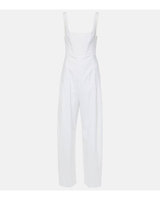 Combi-pantalon en lin et coton Stella McCartney en coloris White