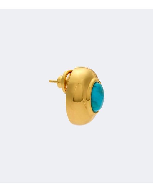 DEHANCHE Blue Stone Embellished Stud Earrings