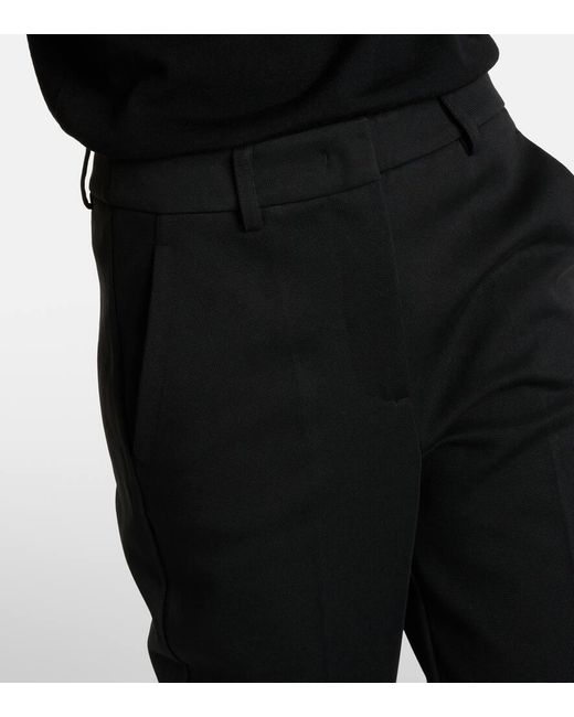 Pantaloni slim Farad in misto cotone di Max Mara in Black