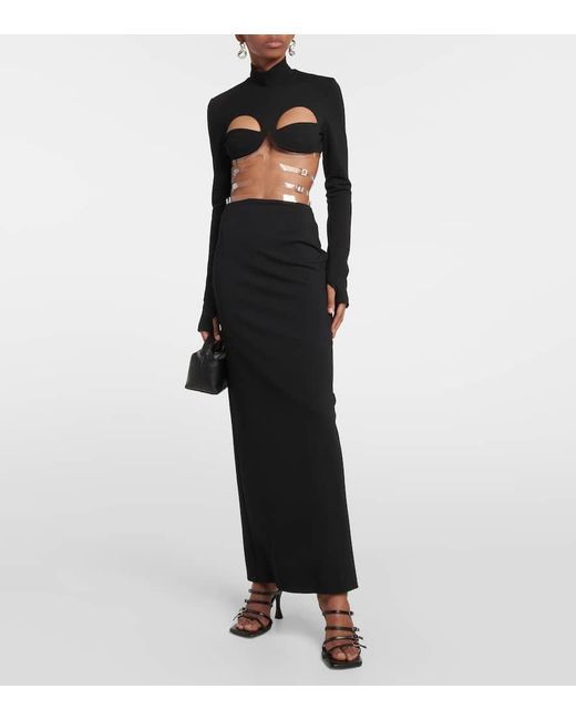 Christopher Kane Black Maxikleid Mit Cut-Outs