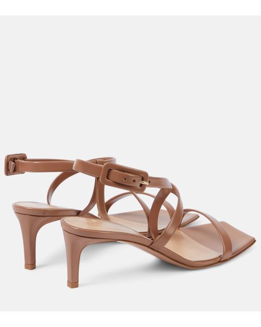 Gianvito Rossi Pink Lindsay 55 Leather Sandals
