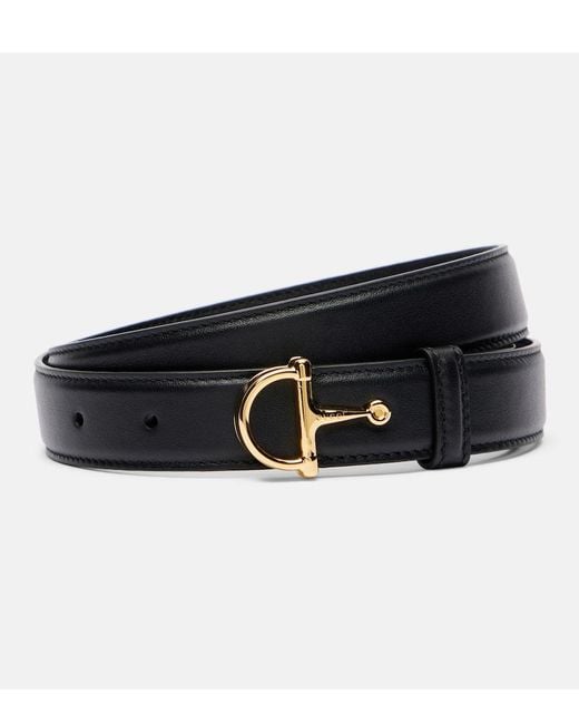 Cintura Horsebit di Gucci in Black