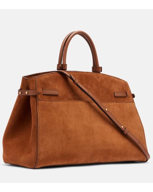 DeMellier London Brown Tote Hudson Aus Veloursleder