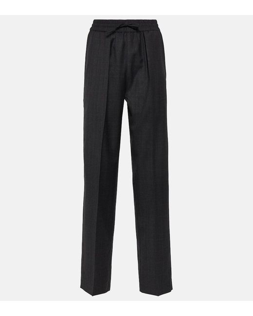 Pantalones anchos Liska de lana virgen Isabel Marant de color Black