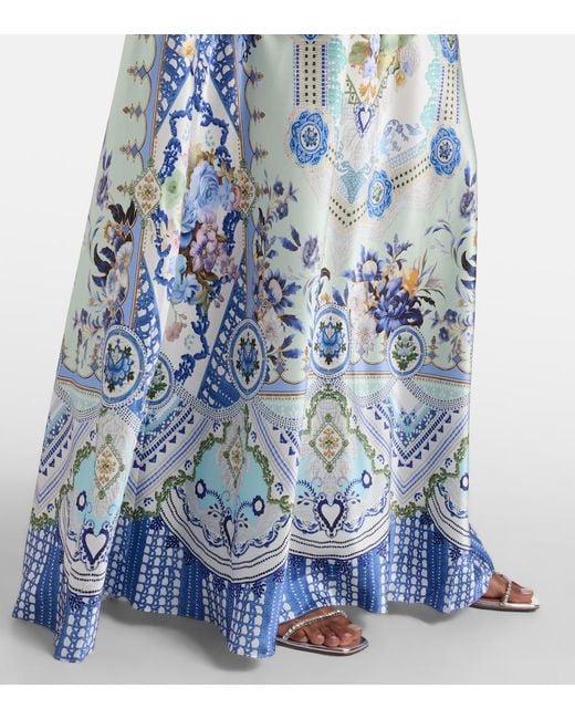 Camilla Blue My Homespun Heart Silk Slip Dress