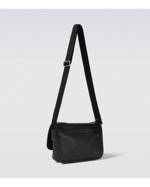 Saint Laurent Black Niki Small Leather Messenger Bag for men