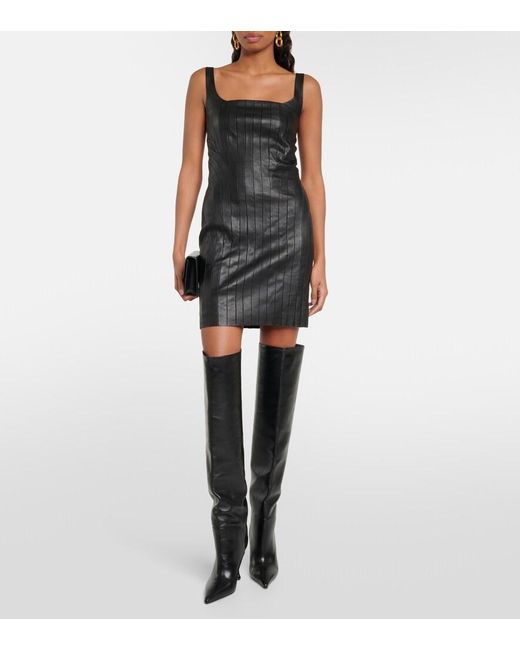 Stouls Black Nino Leather Minidress
