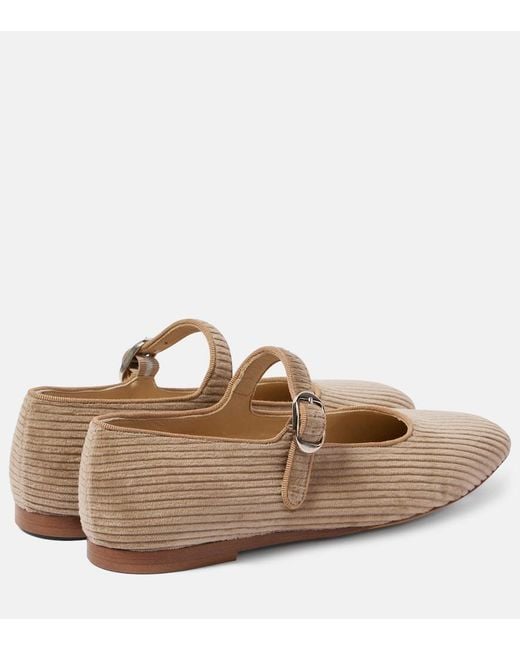 Le Monde Beryl Brown Corduroy Mary Jane Flats