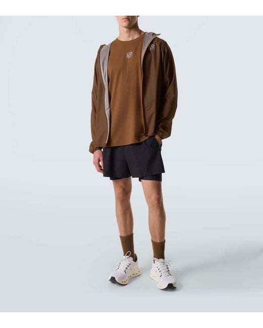 Loewe Brown X On Active Logo Jersey T-Shirt for men