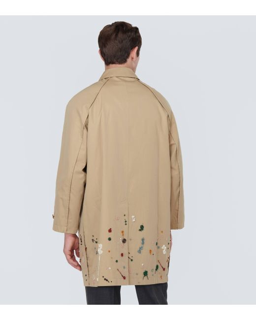Undercover Natural Embellished Cotton Gabardine Trench Coat for men