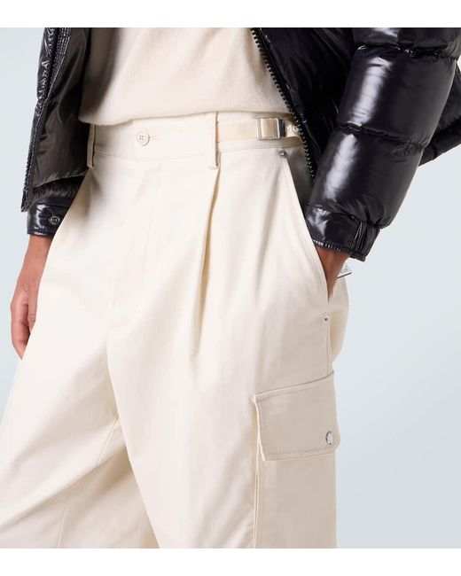 Moncler Cargohose Aus Einem Baumwollgemisch in Natural für Herren