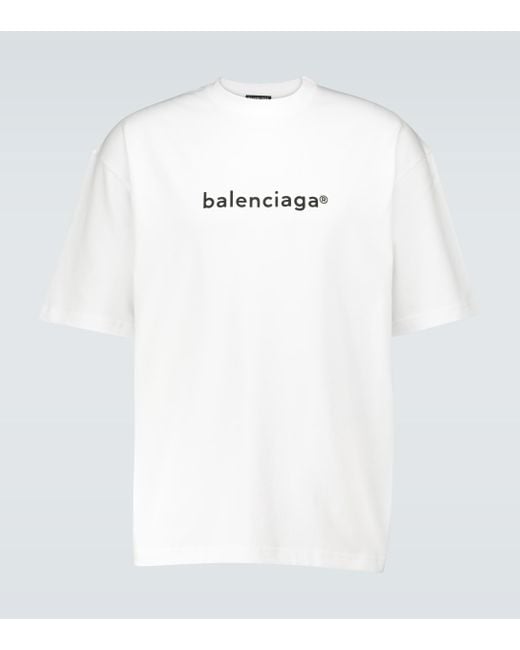 Balenciaga T-Shirt Copyright aus Baumwolle in White für Herren