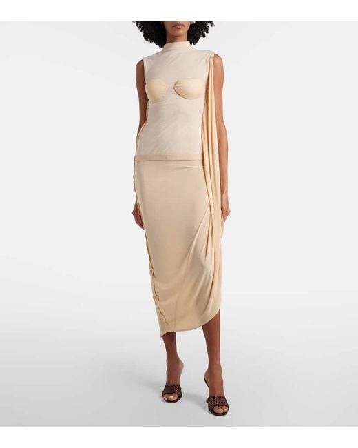 Robe Midi En Dentelle Jean Paul Gaultier en coloris Natural