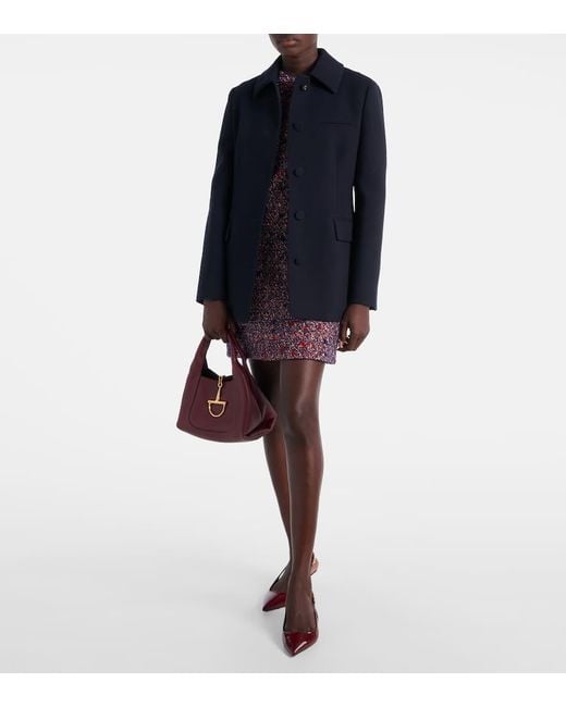 Gucci Blue Double G Wool Jacket