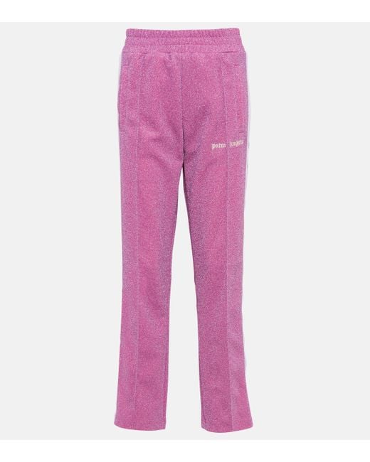Pantalon de survetement a paillettes Palm Angels en coloris Pink
