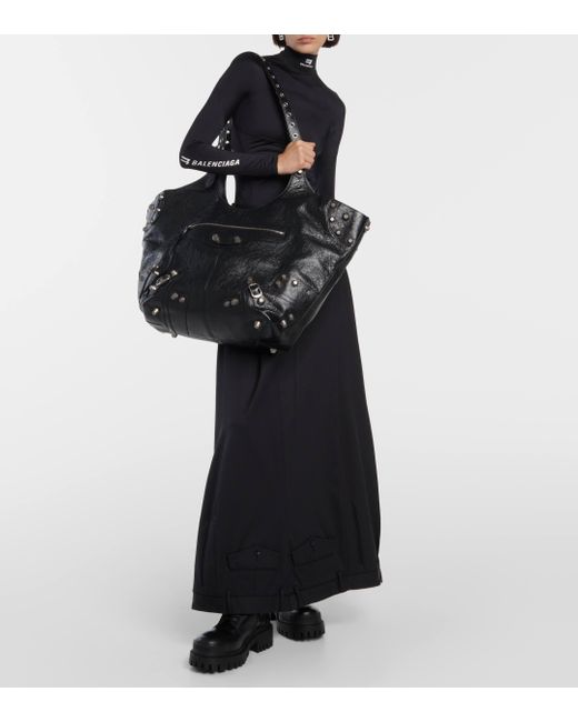 Grand sac à main Le Cagole Carry All médium Balenciaga en coloris Black
