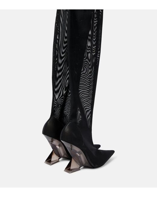 The Attico Black Cheopissima Thigh High 105 Boots
