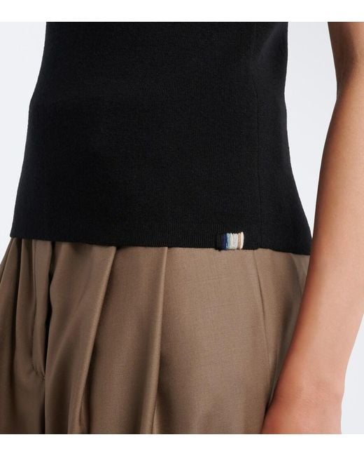 Extreme Cashmere Black N°502 Collo Cotton And Cashmere Top