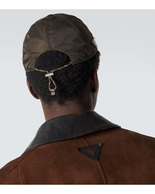 Prada Green Speedrock Re-Nylon Baseball Cap for men
