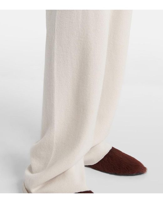 Extreme Cashmere White Rush Cashmere-Blend Straight Pants