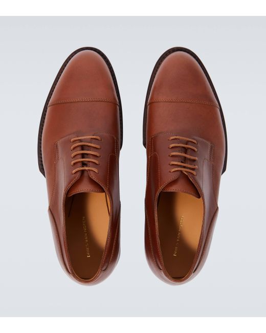 Dries Van Noten Brown Leather Derby Shoes for men