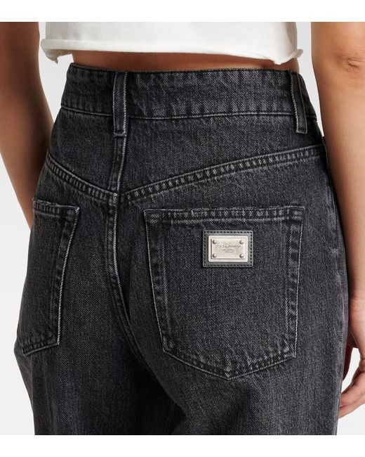 Dolce & Gabbana Black High-Rise Flared Jeans